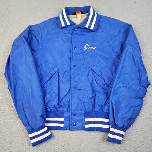 Vtg Eastern Illinois University Satin Bomber Jacket Small Embroidered Lined USA - Picture 2 of 13